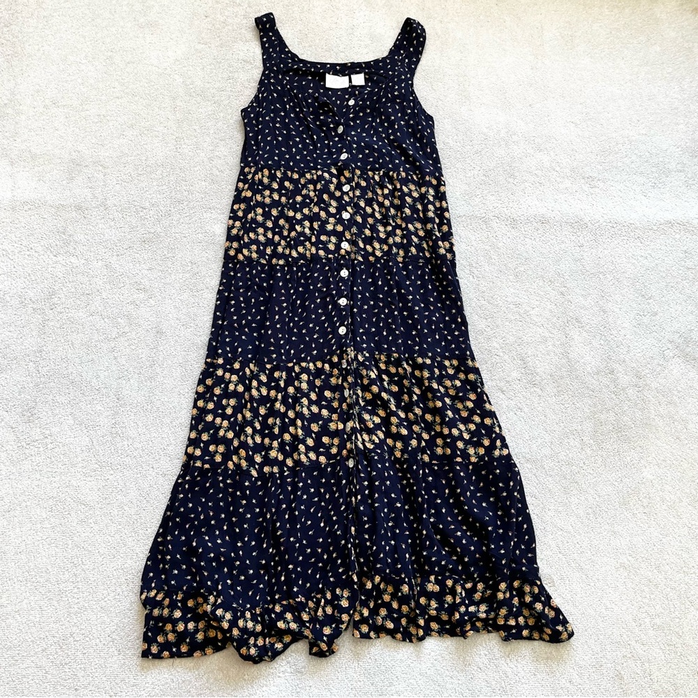GO SOFTLY DITSY FLORAL MIDI/MAXI DRESS SMALL BOHO PRAIRIE COTTAGECORE FEMININE - Picture 9 of 9